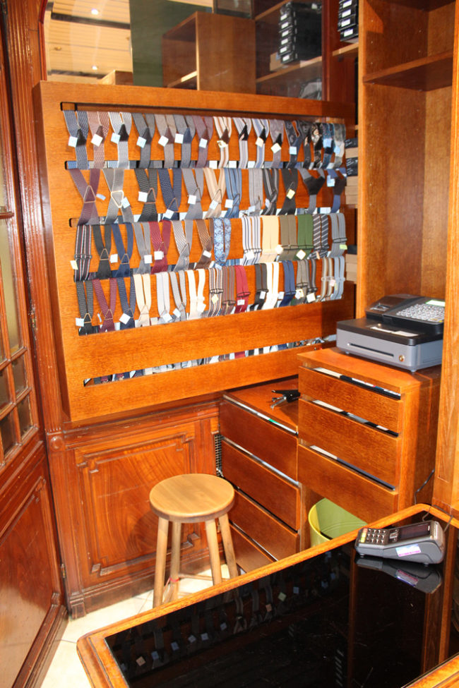 Agencement d'une chapellerie